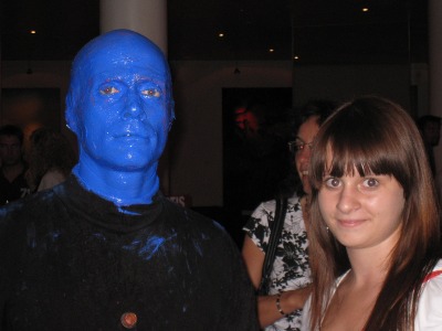 Nahaufnahme "Blue Man Group"