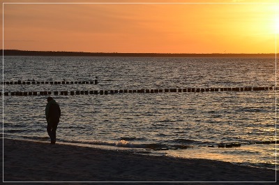 Sonnenuntergang am Strand von Glowe